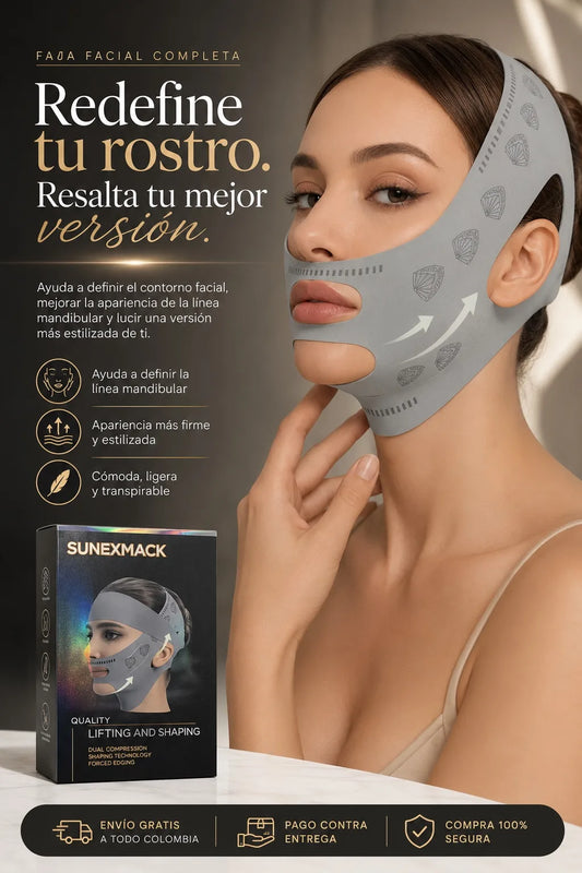 Faja Para Perfilar Rostro Completa Gris