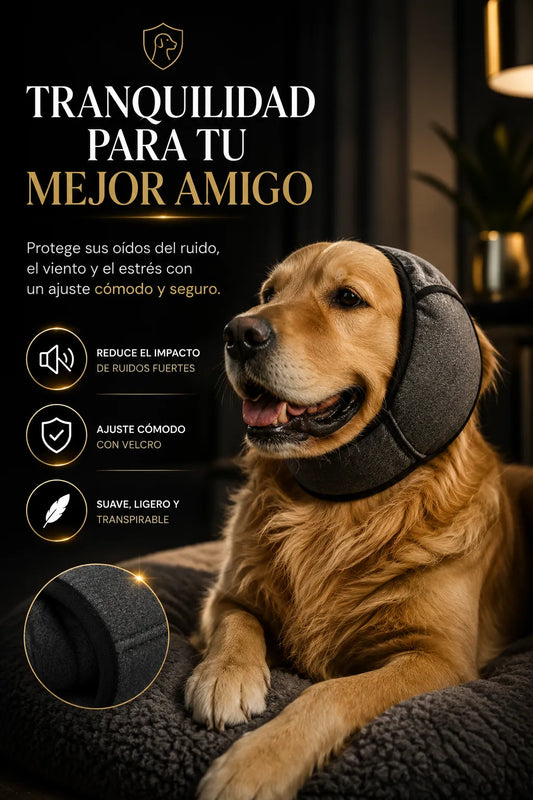 Protector Auditivo Perro Gris