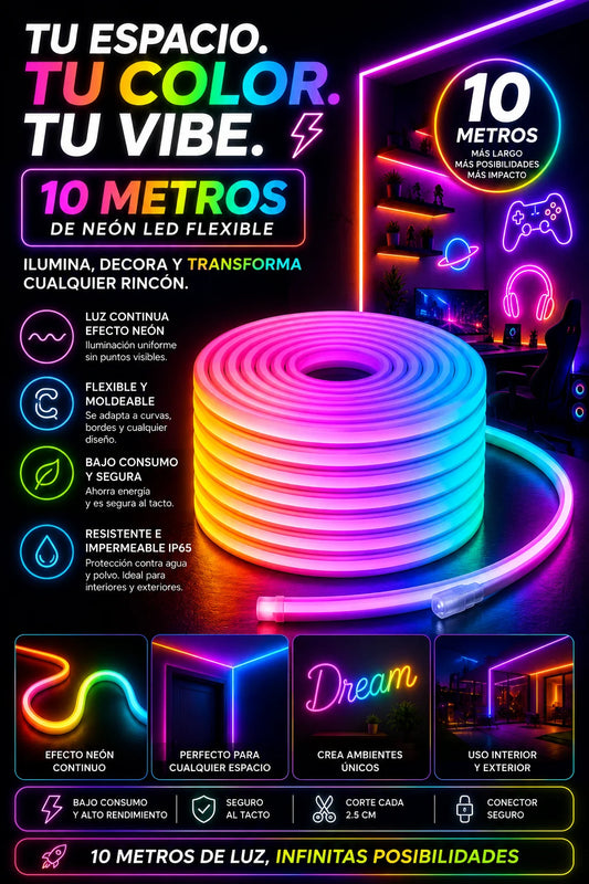 CINTA NEON 10 MTS