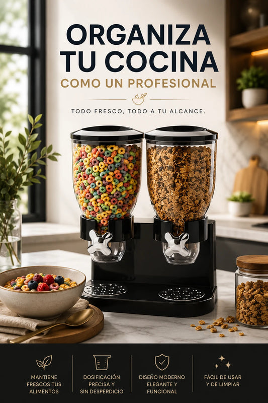 Dispensador Doble para Cereal y Granos