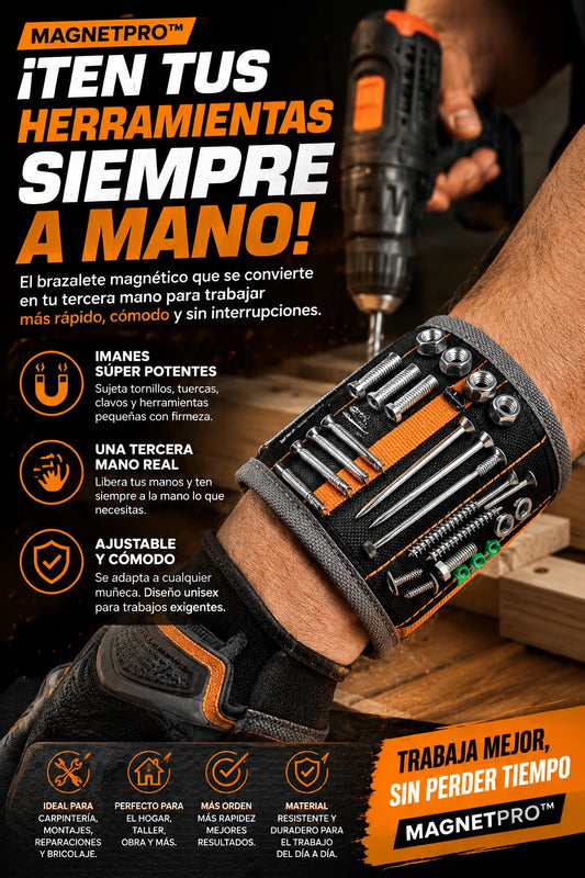 Brazalete Magnético Porta Tornillos