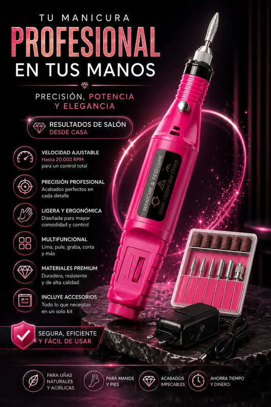 Kit Pulidor De Uñas Eléctrico Lima